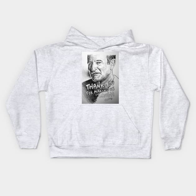 Robin Williams 2 - Rip Kids Hoodie by benheineart